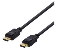 DELTACO DisplayPort cable, 1,5m, 4K UHD, DP 1.2, black (DP-1015D)