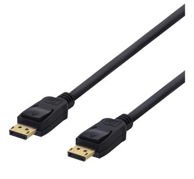 DELTACO DisplayPort cable, 1,5m, 4K UHD, DP 1.2, black (DP-1015D)
