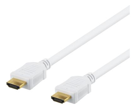 DELTACO High-Speed HDMI cable, 7m, Ethernet, 4K UHD, white (HDMI-1060AD)