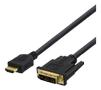 DELTACO DVI cable, 1m, Full HD, black