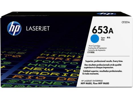 HP Original HP 653A LaserJet-tonerpatron,  cyan (CF321A)