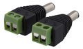 DELTACO 2-pin Terminal block to 5.5 DC, 2-Pack, Screw fix, 5.5 DC male