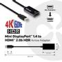 CLUB 3D MINI DISPLAY PORT 1.4 MALE TO HDMI 2.0a FEMALE 4K 60HZ UHD/ 3D ACTIVE ADAPTER - HDR SUPPORT (CAC-1180)