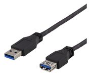 DELTACO USB3 extension cable 2m black