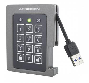 APRICORN Padlock Fortress 2TB SSD USB 3.0 2TB Sort (A25-3PL256-S2000F)