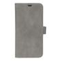 Essentials iPhone XR, Läder wallet avtagbar, grå