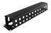 DELTACO 19" cable management,  metal, finger duct and feedthrough,  2U