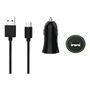 Essentials Car Charger 12W USB-A MicroUSB Cable 1m Black
