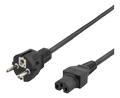 DELTACO Power CEE 7/7 (male) - Power IEC 60320 C15 Black 2m