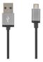 DELTACO Sync charging cable, USB A / Micro B, black, 2m