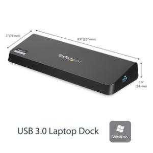 STARTECH Universal USB 3.0 Laptop Docking Station w/ 4K DisplayPort (USB3DOCKHDPC)