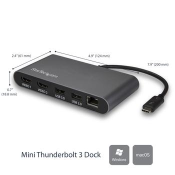 STARTECH Mini Thunderbolt 3 Dock (TB3DKM2HD)
