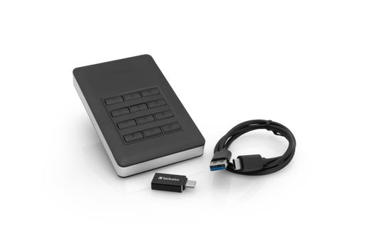Verbatim Store 'n' Go Secure Portable HDD with Keypad Access - harddisk - 2 TB - USB 3.1 Gen 1 (53403)