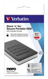 Verbatim Store 'n' Go Secure Portable HDD with Keypad Access - harddisk - 2 TB - USB 3.1 Gen 1 (53403)