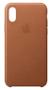 APPLE e - Back cover for mobile phone - leather - saddle brown - for iPhone XS (MRWP2ZM/A)