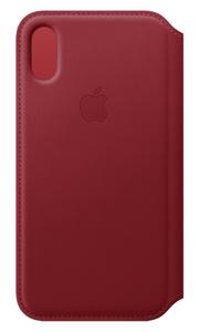 APPLE IPHONE XS LEATHER FOLIO (PRODUCT)RED ACCS (MRWX2ZM/A)
