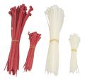 DELTACO Cable ties, 100mm & 200mm, 200-pack, red / white