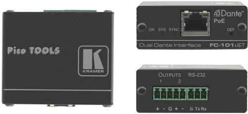 KRAMER FC-101Net | 2â€“Channel Dante Decoder & PoE Acceptor | (13-80490010)