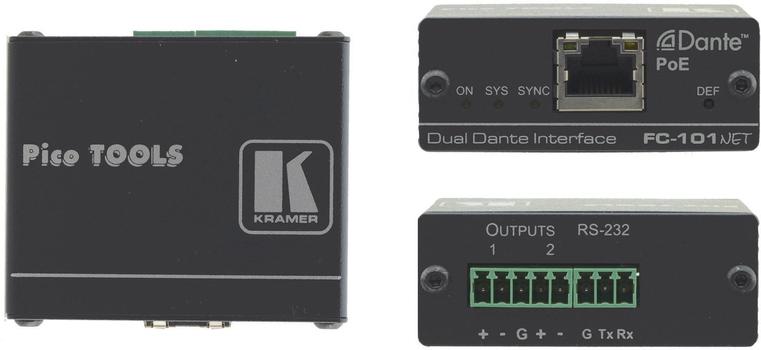 KRAMER FC-101Net | 2â€“Channel Dante Decoder & PoE Acceptor | (13-80490010)