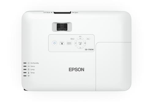 EPSON LCD projektor EB-1780W 1280x800 WXGA, 3000 ansi, 10000:1, speaker, WLAN/ VGA/ HDMI/ Composite (V11H795040)