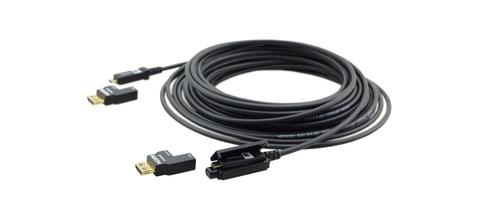 KRAMER HDMI Hybridkabel -  15 m HDMI Fiber/ Kobber HDCP2.2 Sort Detach (CRS-AOCH/XL-50)