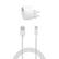 XQISIT Reiselader 2,4A USB, White USB, inkl løs Micro USB kabel