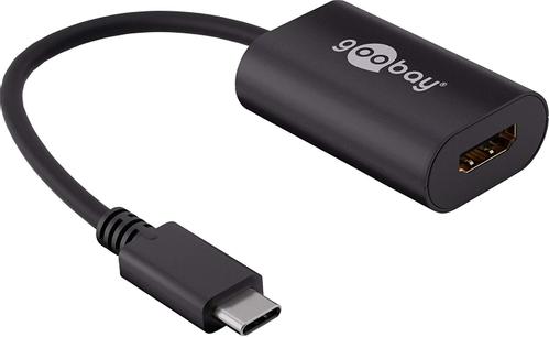 GOOBAY USB-C to HDMI Adapter. M/M. Black. 0.2m (38532)