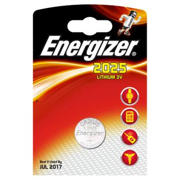 ENERGIZER Battery CR2025 Lithium 1-pak (7638900083026)