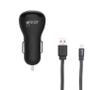 GEAR Lader 12-24V 1xUSB 1A Svart Lightning Kabel 1m MFI