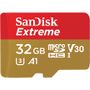 SANDISK Minneskort MicroSDHC Extreme 32GB+Adap works with GoPro Mess. 100MB/s A1 C10 V30 UHS-I U3
