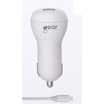 Gear by Carl Douglas Lader 12-24V 1xUSB 1A Hvit MicroUSB Kabel Rund 1m (665056)
