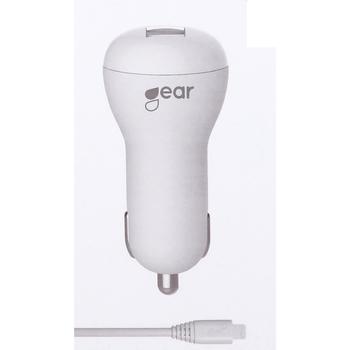 Gear by Carl Douglas Lader 12-24V 1xUSB 1A Hvit MicroUSB Kabel Rund 1m (665056)