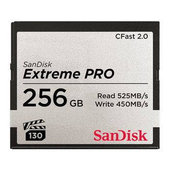 SANDISK Minnekort Cfast 2.0 Extreme Pro 256GB 525MB/s VPG130 (SDCFSP-256G-G46D)