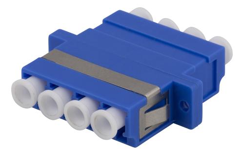 DELTACO Snap-in fiber mating sleeve, 4xLC-LC, Single mode, duplex, blu (FBP-1066)