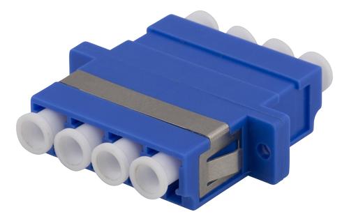 DELTACO Snap-in coupler, 4xLC, blue (FBP-1066)