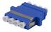 DELTACO Snap-in coupler, 4xLC, blue