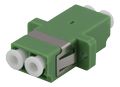 DELTACO snap-in coupler, 2xLC, APC, green