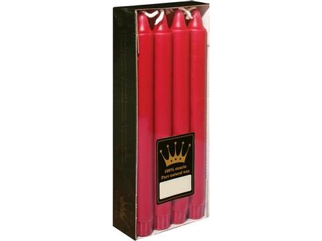 Diana Lys Kronelys DIANA stearin rød 9 timer (8) (D2324812401)