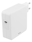 DELTACO 87W USB-C Power supply, Fast charging, USB-C PD, white