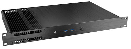 AKASA Galileo TU3 Thin-Mini-ITX 1U Gehäuse, OEM - schwarz (A-ITX29-M1B)