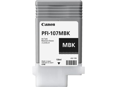 Canon PFI-107 MBK - 130 ml - matt svart - original - blekkbeholder - for imagePROGRAF iPF670, iPF680, iPF685, iPF770, iPF780, iPF785