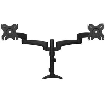 StarTech Desk Mount Dual Monitor Arm - Articulating - Supports Monitors 12" to 24" - Adjustable VESA Monitor Arm - Grommet or Desk Mount - Black (ARMDUAL) monteringssett - justerbar arm - for 2 LCD-skjermer -  (ARMDUAL)