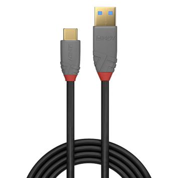 Lindy Black Line - USB type C-kabel - 24 pin USB-C til USB-type A - 50 cm (36910)