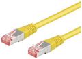 Coferro Cables Patchkabel KAT6 0,25 m S/FTP gul, RJ45 m/skærm han, :han, CCA