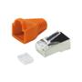 LOGILINK - Plug Connector Cat.6 RJ45 100pcs. set, shielded, orange (MP0022O)