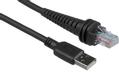 HONEYWELL Cable: USB, black, Type A, 3m (9.8), straight, 5V host power, Industrial grade with Ferrite