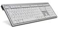 LOGICKEYBOARD LogicSilver w/dual USB UK PC Silver, USB
