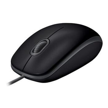 LOGITECH h B110 Silent - Mouse - right and left-handed - optical - 3 buttons - wired - USB (910-005508)