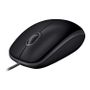 LOGITECH h B110 Silent - Mouse - right and left-handed - optical - 3 buttons - wired - USB (910-005508)