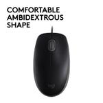 LOGITECH B110 Silent Wireless Mouse, Black (910-005508)